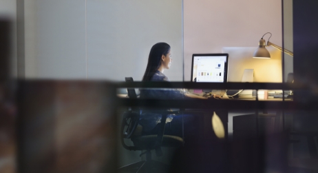 Woman at a desk